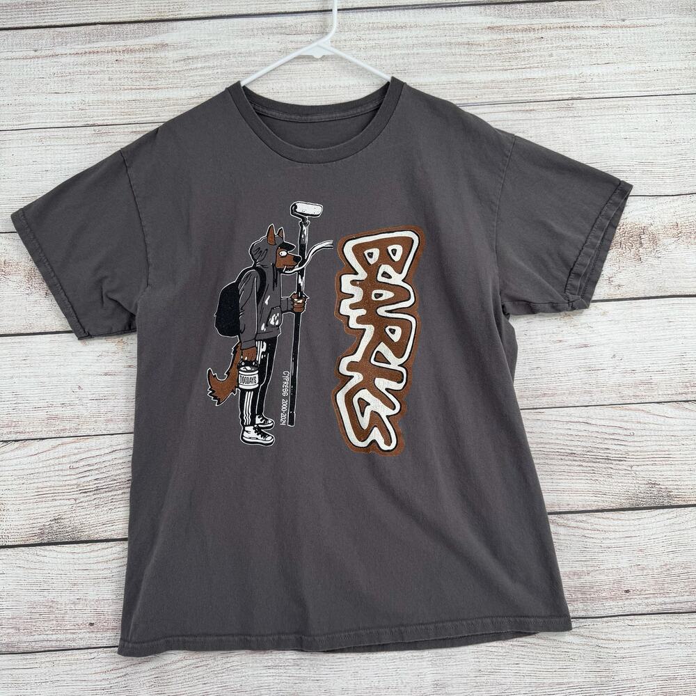 DogDays of Cypress Barks T-Shirt Mens Medium Gray Stretch Streetwear 2000-2024